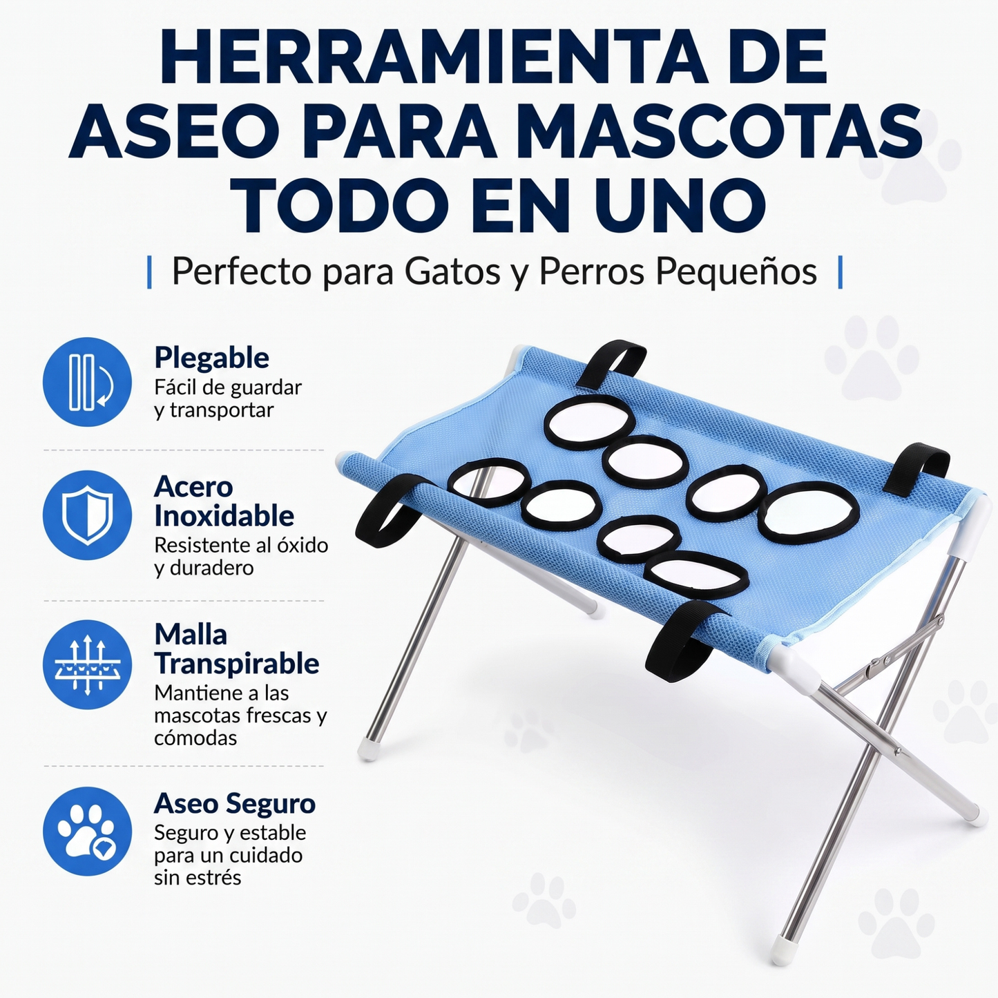 Mesa de aseo para mascotas